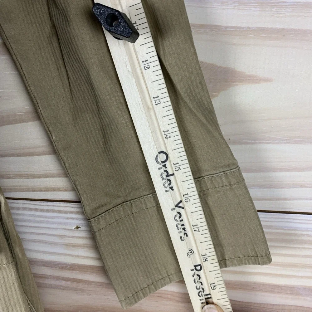 Caslon Jacket Women Medium Khaki Cargo Pockets 3/4‎ Sleeve Utility Safari